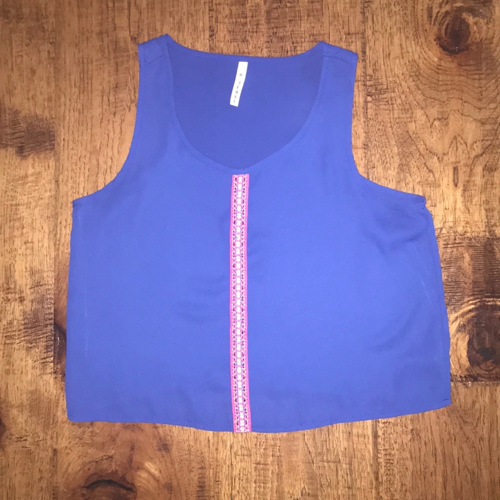 Blue crop top